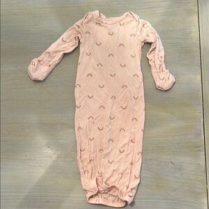 Carter's Peach Baby Gown with Rainbow Accents
